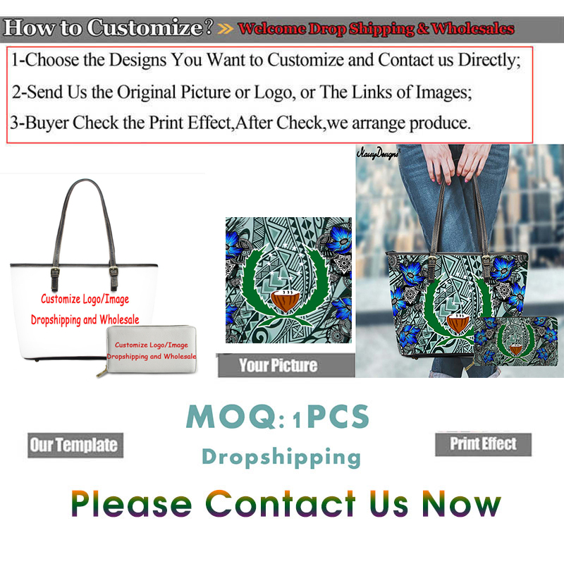 Noisydesigns Polyneisa Plumeria Print Woman Handbag With Purse 2Pcs Leather PU Ladies Tote Bag Casual Travel Lady Dropshipping