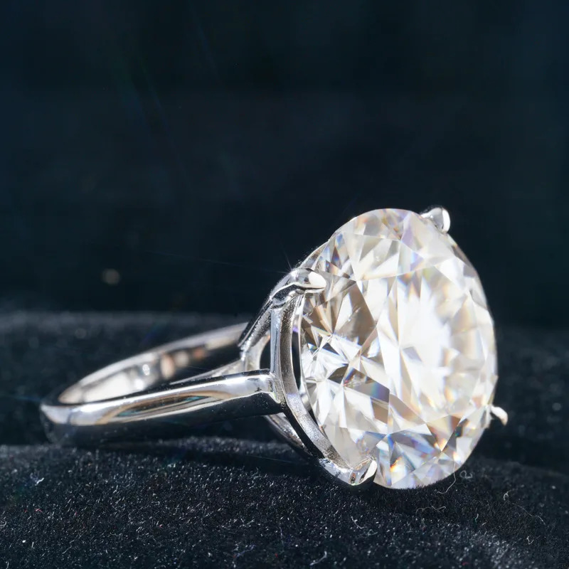 Joyce Jelly 20ct 18mm Shiny Cherokee Engagement Ring Made of Pure Silver 925 Jewelry Customized Ring 241106