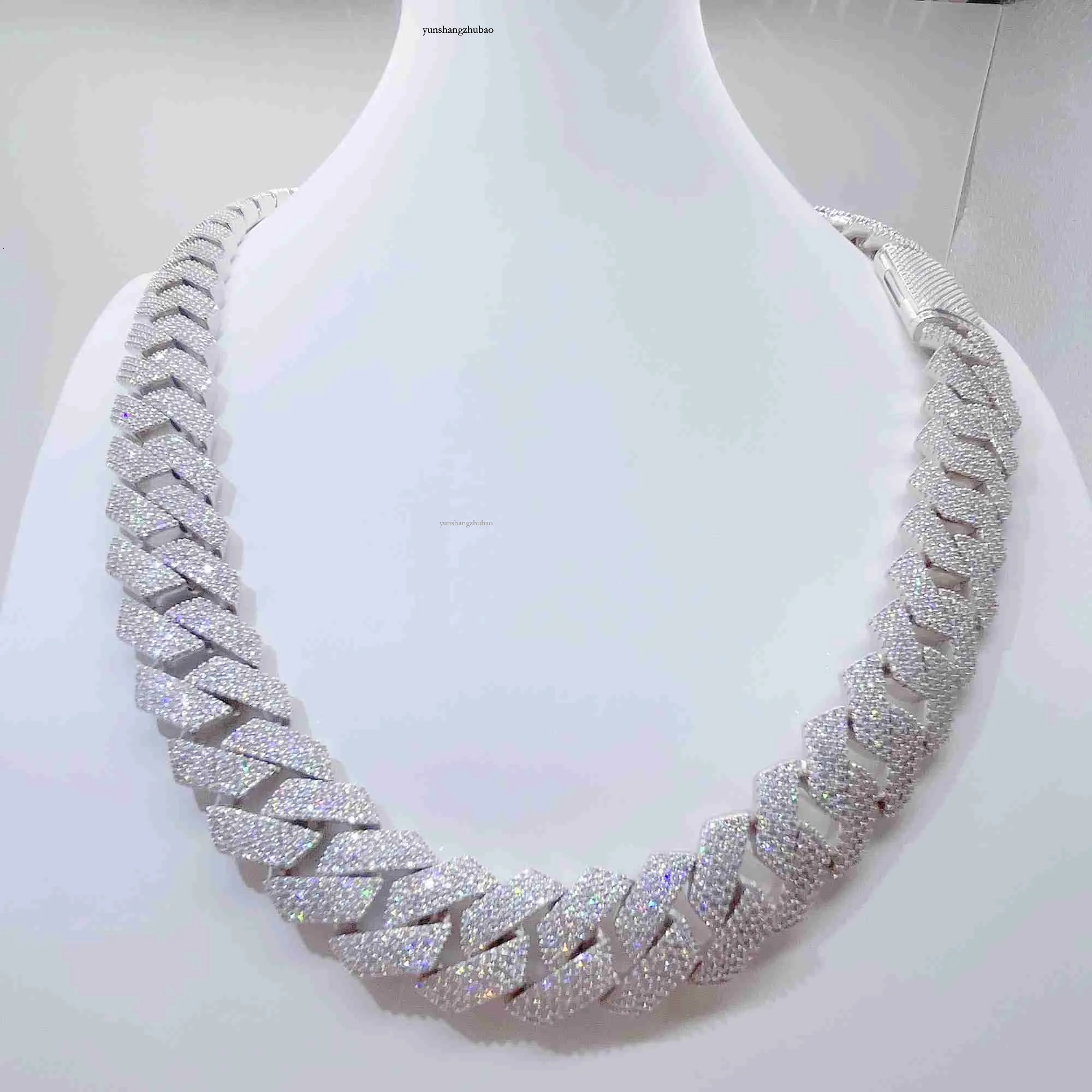 moissanite necklace designer jewelry cuban k chain Iced Out Pass Dia Tester Sterg Sier Necklace Vvs Moissanite chains for men necklaces
