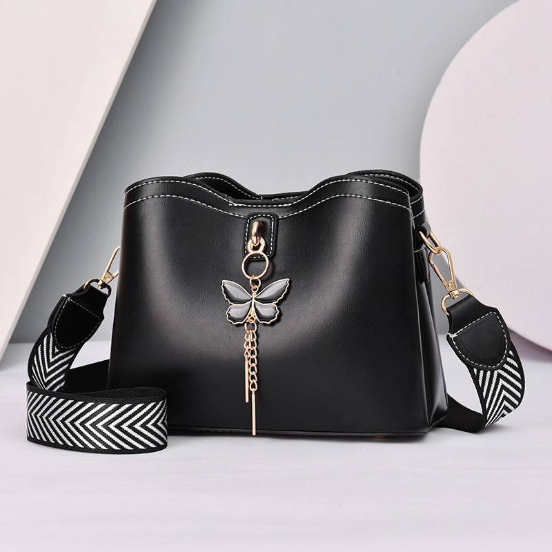 2024 Women White Handbag New Designer Butterfly Tassel PU Leather Messenger Bags Ladies Crossbody Female Tote Shoulder Bag