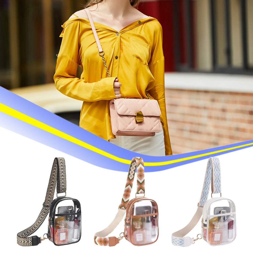 Corrosion resistant transparent sling bags for sports events transparent sling bags for sports events transparent cross bags light brown 241106