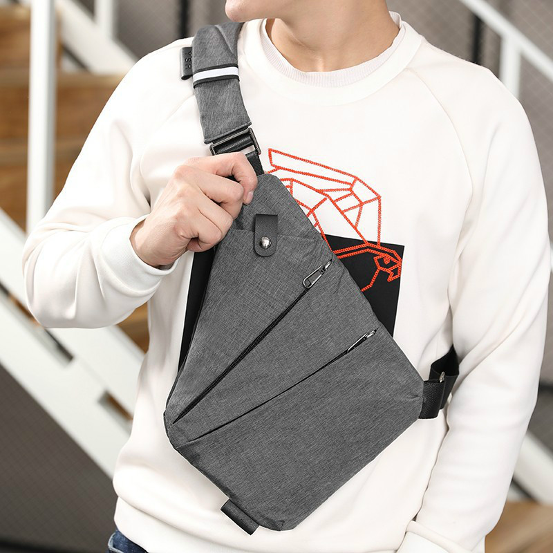 Shoulder Bags Men Business Style Chest Bag Male Canvas Messenger Bags Man Fashion Crossbody Bag Men Bolsa