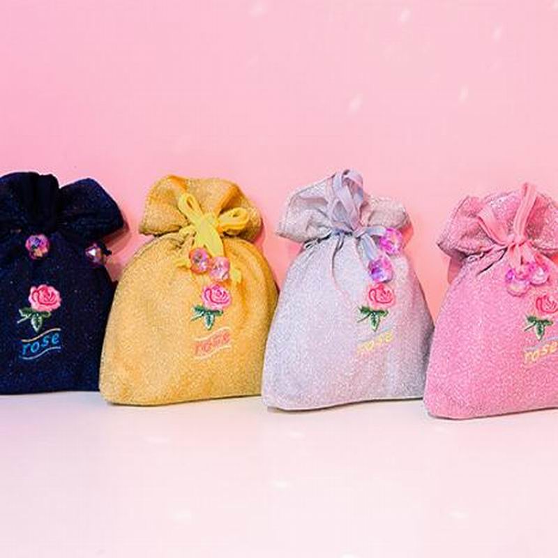 Flower Soft Fabric Handbag Girls String Purse Shopping Bags Fashion New HandBags Bentoy Purse Rose Embroidery Messenger Bag