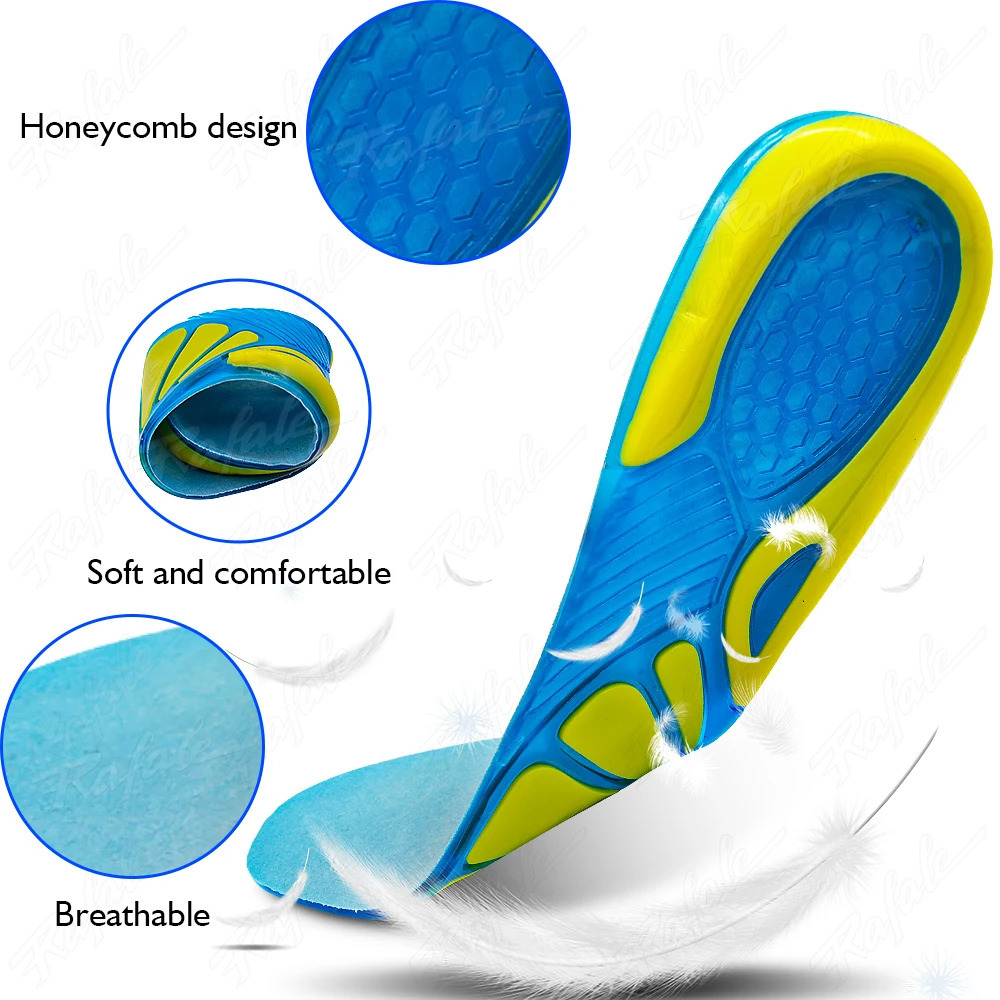 Thick silicone gel soft sports insole massage pad Orthodontic foot care insole shock pad 241106