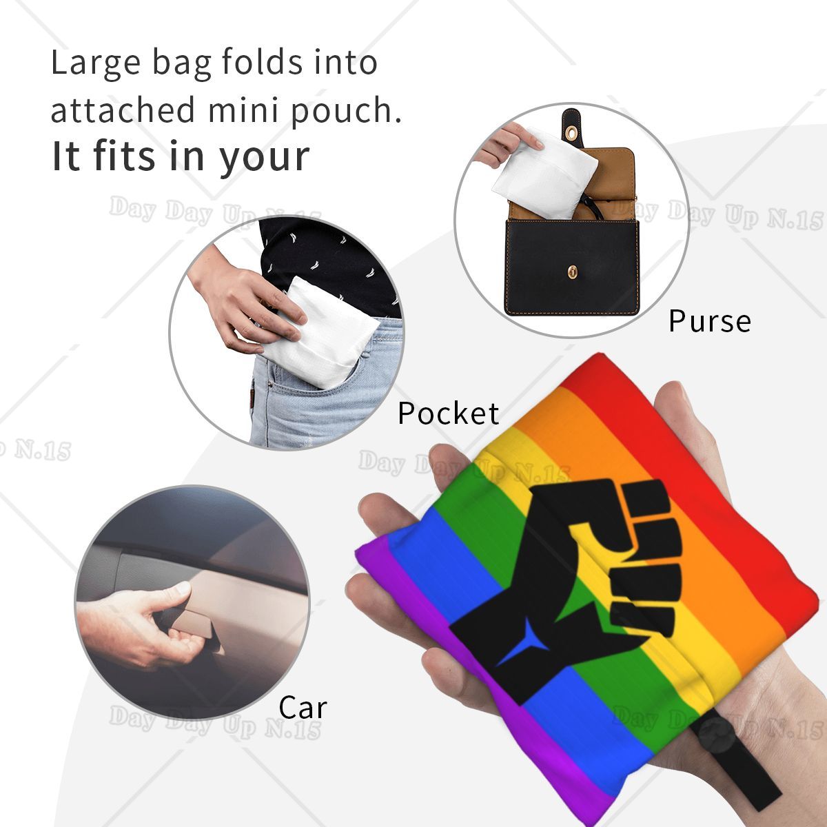 Black Lives Matter BLM Pride Groceries Shopping Bags Kawaii Shopper Shoulder Tote Bags Big Portable LGBT Rainbow Handbag
