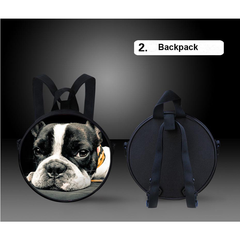 ELVISWORDS Round Shoulder Bag Women Tattoo Pattern Crossbody Bag Lady Messenger Bags Women Handbag Skull Coin Purse Canvas Bolsa