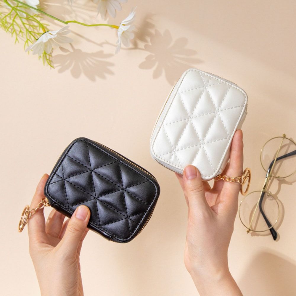 Bag Case For Travel Keychain Lipstick Bag Bag Decor Portable Lip Gloss Bag PU Leather Fashion Cosmetic Bag Women