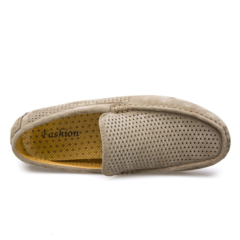 Genuine Leather Men Shoes Casual Slip on Summer er Loafers Men Moccasins Breathable Italian Men Driving Shoes 241106
