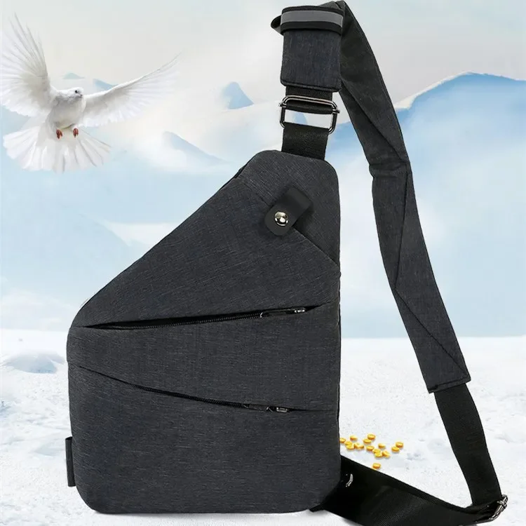 2024 New Large Capacity Men's Chest Bag Nylon Waterproof Oxford Cloth Wear-resistant Lightweight Shoulder Bag Outdoor Sports Bag