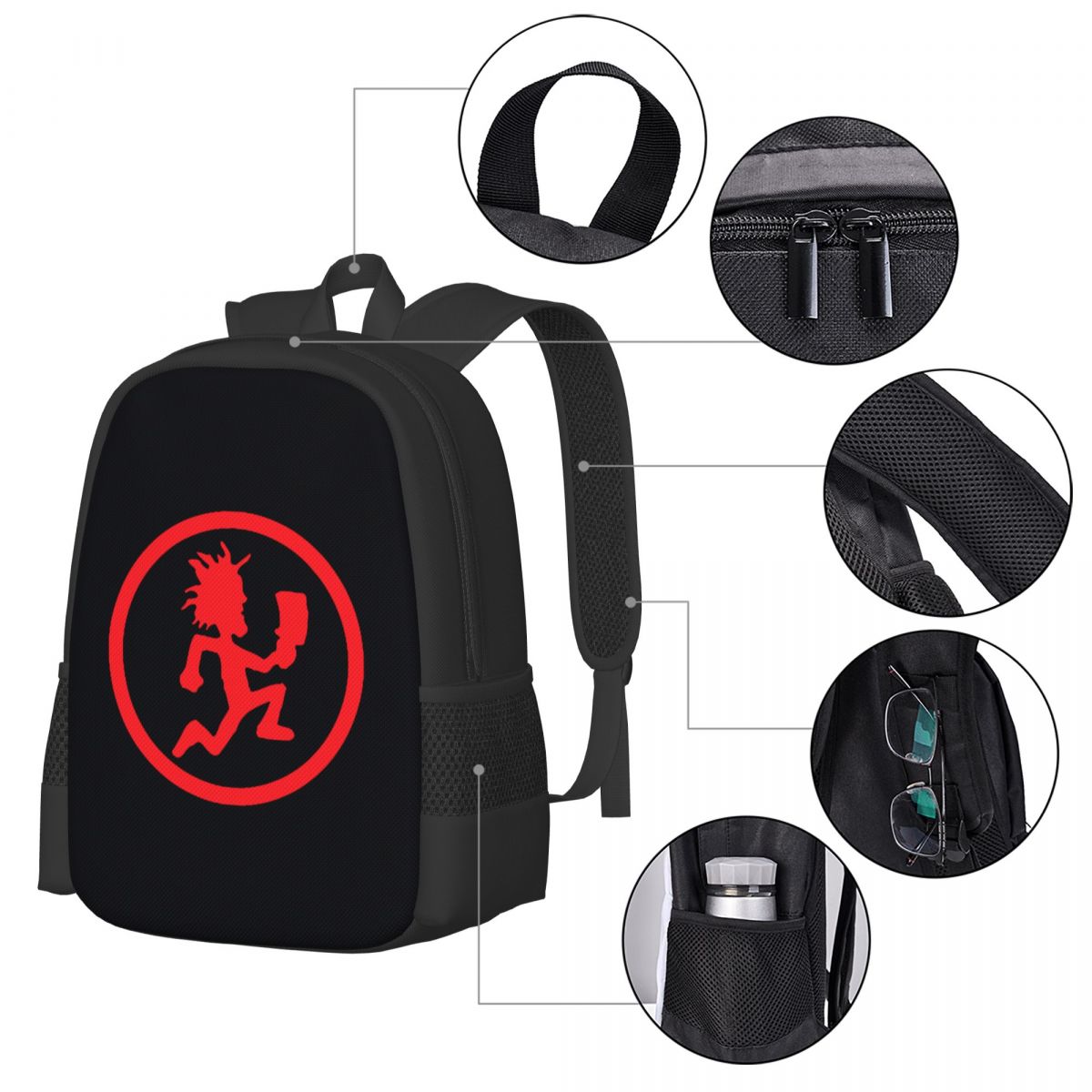 Hatchetman ICP Simple Stylish Student Schoolbag Waterproof Large Capacity Casual Backpack Travel Laptop Rucksack