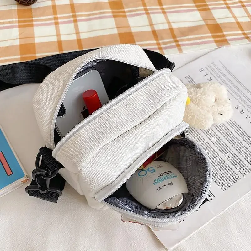 Japanese Cute Soft Cute Dog Canvas Small Bag Korean Small Fresh Girl Messenger Bag Purses and Handbags Handbags Women Bags