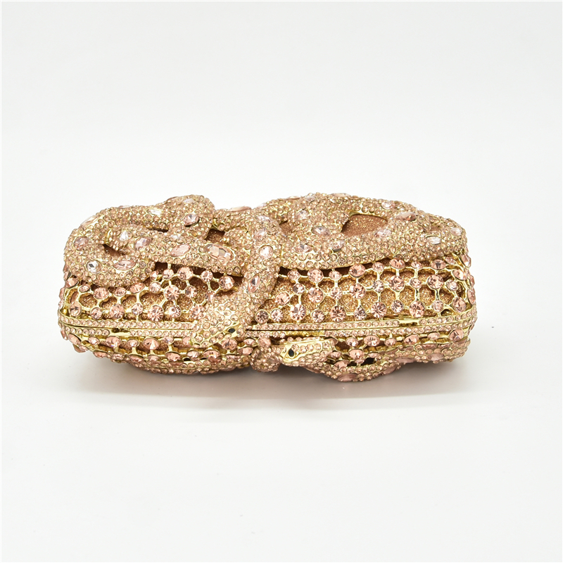 New Italian Crystal Clutch for Women with Diamonds Luxury Women's Party Handbag Design Square Clutch