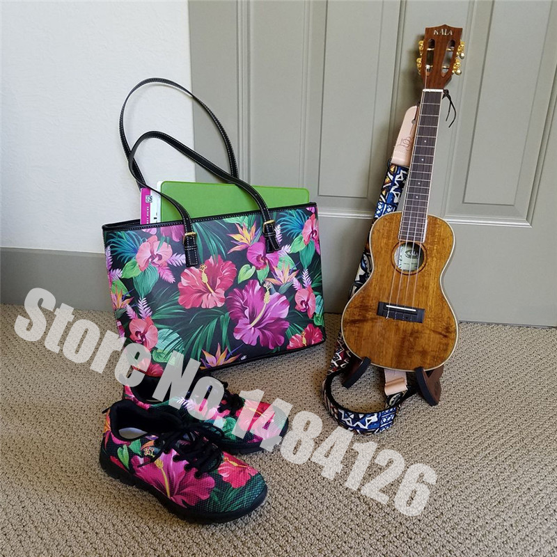 Noisydesigns Gradient Tops Polynesian Plumeria Printing Female PU Shoulder Bag With Wallet Femme Trendy Shoulder Crossbag Bolsa