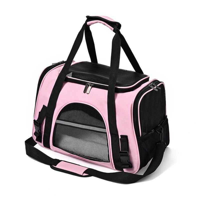 Breathable cat bag outdoor use, portable car carrying, small dog bag, foldable handheld, diagonal cross pet backpack storage 241115