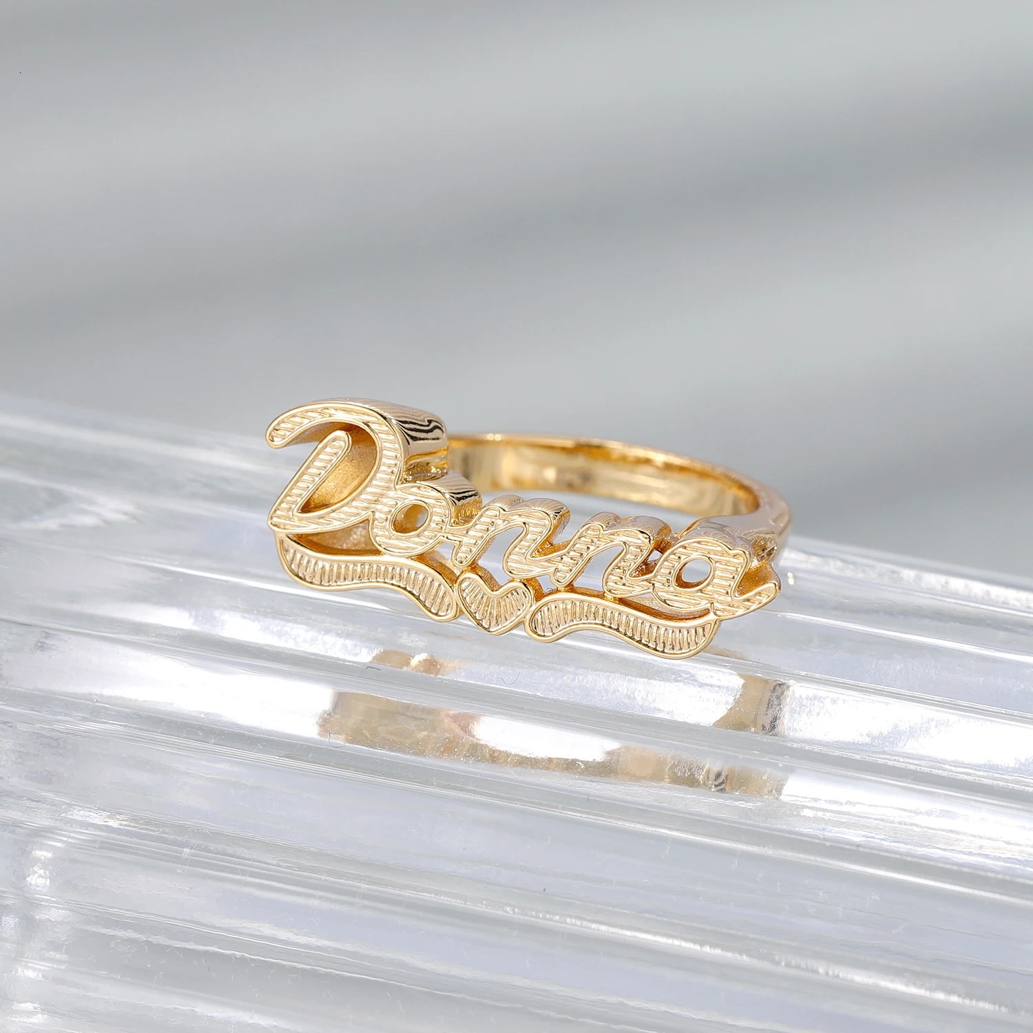 customized name ring personalized hip-hop 3D ring fashionable punk alphanumeric ring 241106