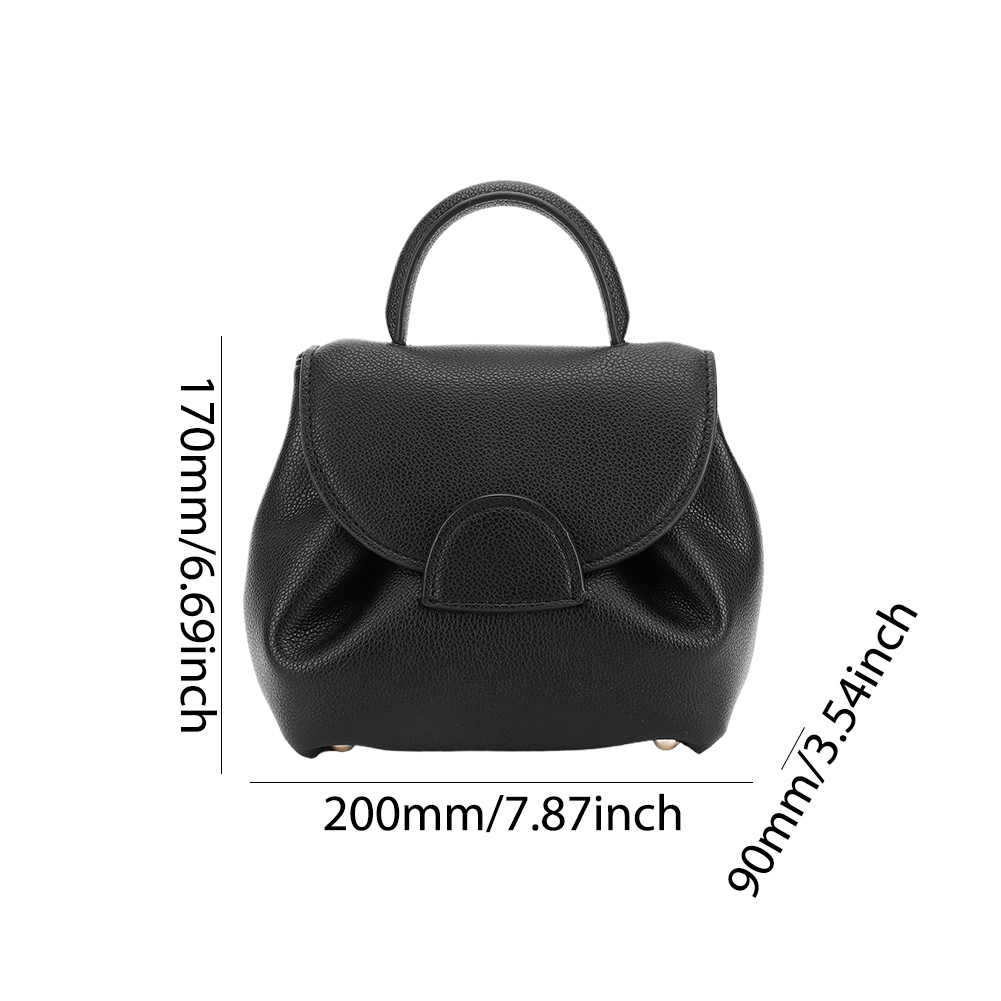 2024 Women Fashion Shoulder Bag PU Leather Elegant Handbag Large Capacity Simple Satchel Bag Detachable Strap Chic Crossbody Bag