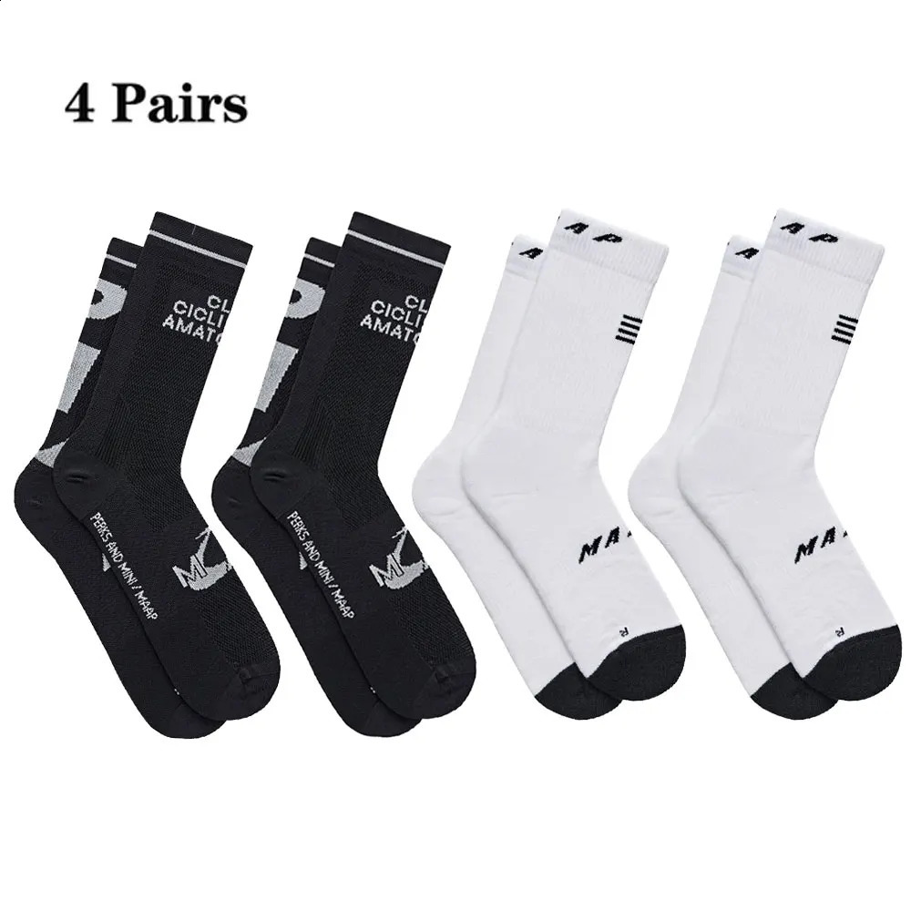 4Pairs Cycling Socks for Men Women 37-46 Size Sport Socks Breathable Cotton Outdoor Running Biking Hiking Racing Socks 240322