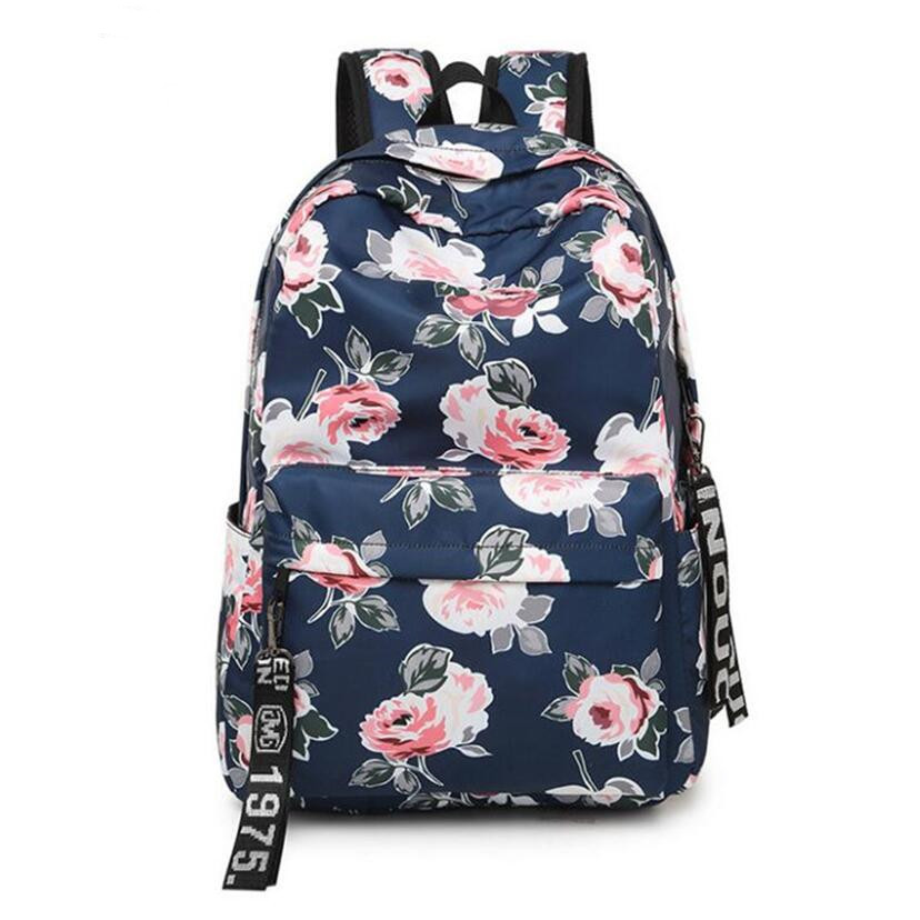 Fengdong school bags for teenage girls schoolbag children black flower backpack elementary school backpack kids book bag pack