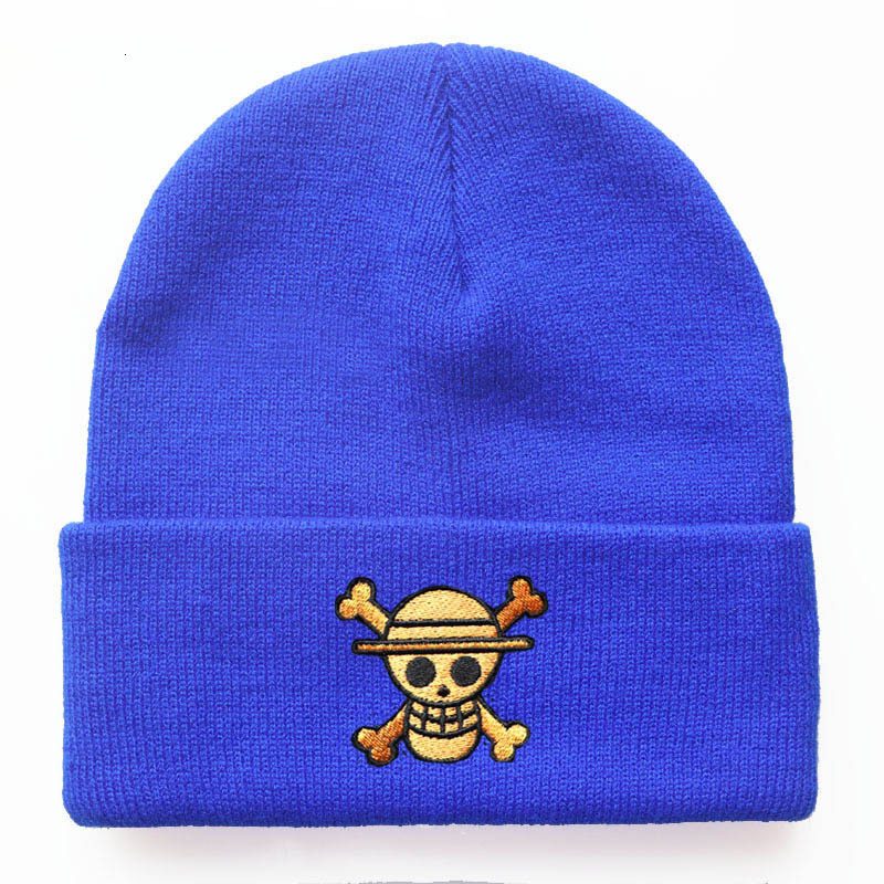High quality design, Autumn/Winter Men's and Women's Cartoon Embroidery Knitted Hoodie Warm Anime Hat