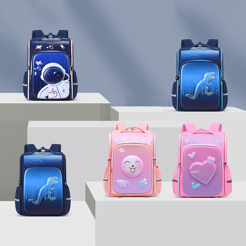 New 3D Cute Orthopedic School Bags For Girls Boys Cartoon Dinosaur Backpacks Kids High Capacity Waterproof 1-6 Grade School bag