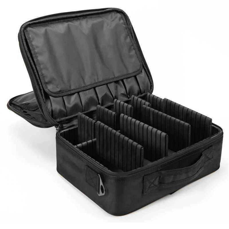 Professional Salon Barber Toolbox Makeup Train Box Makeup Bag Brush Organizer and Storage Travel Box with Adjustable Shoulder Straps 241106
