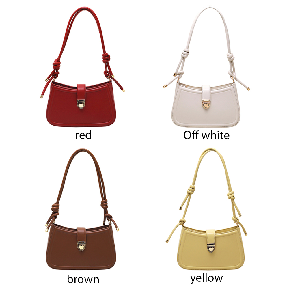 Women Fashion Underarm Bag PU Leather Simple Armpit Handbag Zipper Closure Casual Tote Handbag Girls Outdoor Daily Bag