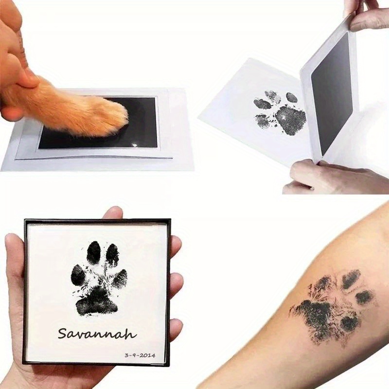 2 boxes Pet Paw Print Pad - Non-Toxic, Ink-Free, Safe, and Easy-to-Use Handprint and Footprint Kit for Creating Lasting Memories with Your Furry Frien