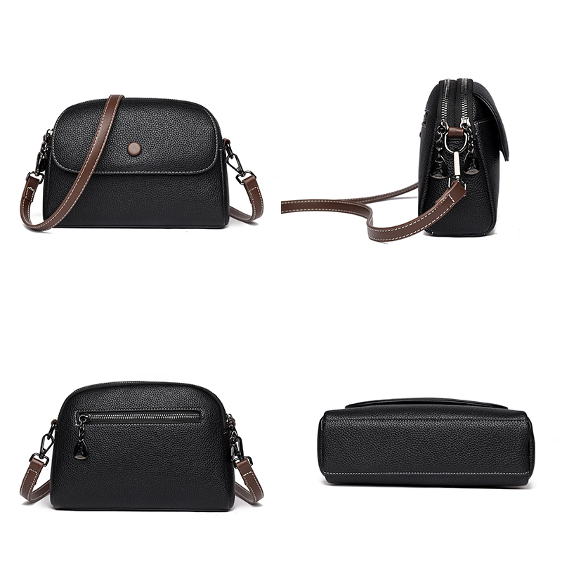 Women Fashion Shoulder Bag 100% Genuine Leather New Soft Leather Casual Cross Body Luxury Design Ladies Wallet Mobile Phone Bag