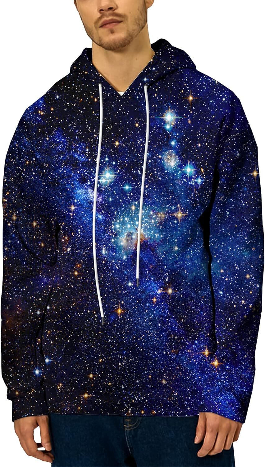 Hoodie for Mens Womens Neutral 3D printed hooded sweatshirt with pullover design suitable for both men and women Graphic Hoodies sweatshirt Cool Blue