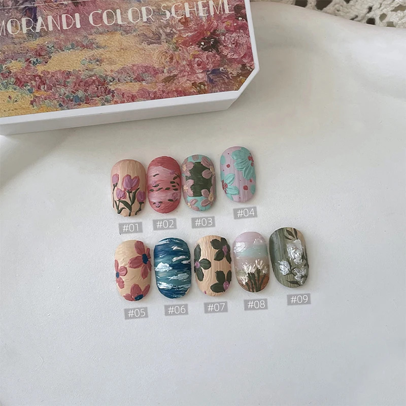 1 Box Nail Drawing Gel 3D Modeling Oil Paint Gel Polish No Wipe Glue Art DIY Flowers Painted Carved Nail Gel For Manicure 241107