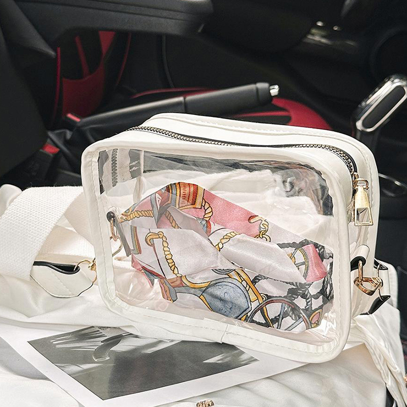 Women's New Transparent Jelly Bag Mobile Casual One Shoulder Small Square Bag
