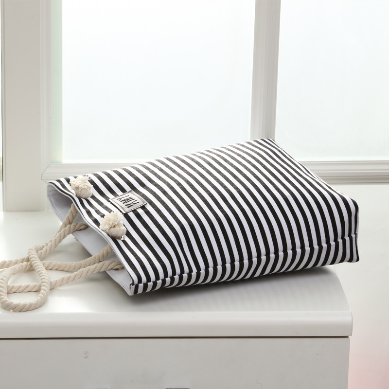 Women Bags Casual Canvas Shopping Tote Bag Zipper Ecofriendly Shoulder Versatile Sack Summer Holiday Beach Handbag