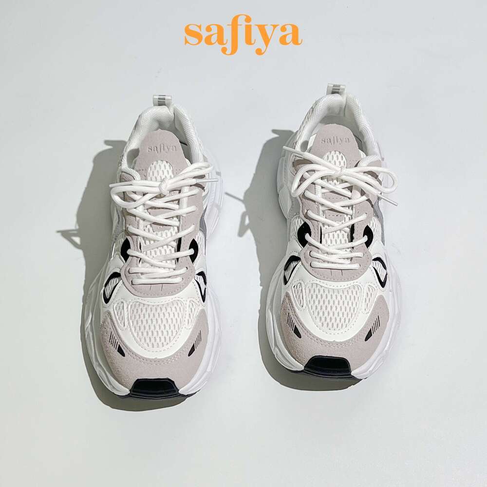 Women's and fashionable sports new summer 2024, breathable mesh thick soled lightweight student casual shoes, white .