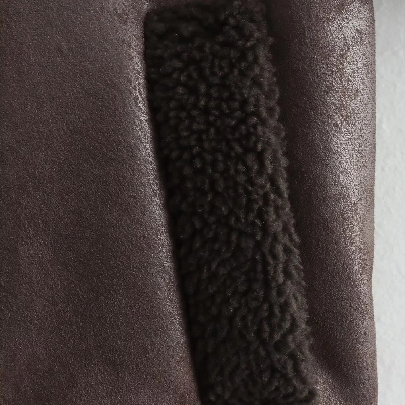 Willshela Womens Fashion Pocket Brown Single Chest Jacket Retro Collar Collar Long Sleeves Womens Fashion Womens Wear 241107