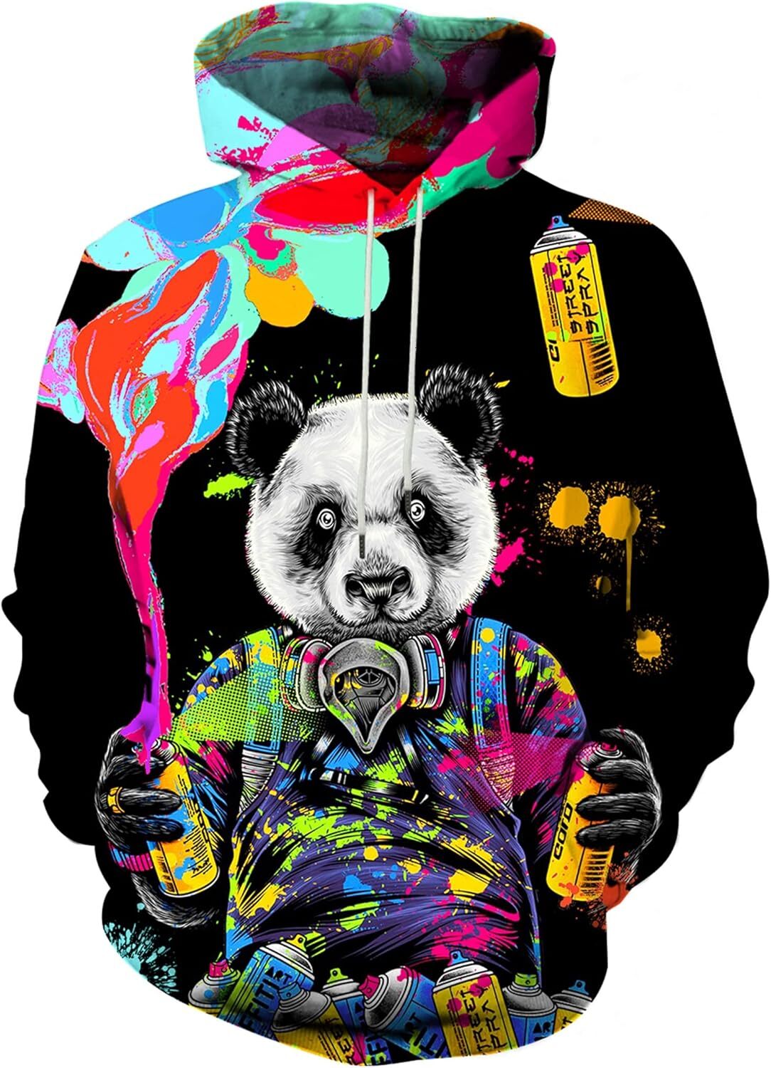 Hoodie for Mens Womens Unisex Adults 3D Printed Fashion Hoodies for Men Women Pullover Novelty Sweatshirts with Big Pockets Cute little bear