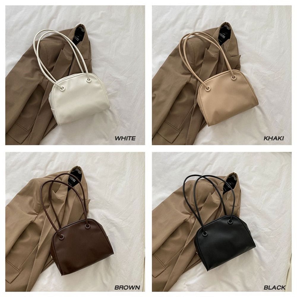 Pu Leather Leather Underarm Bag Fashion Long Handle Korean Style Handbag Shoulder Bag Portable Tote Bag Girls