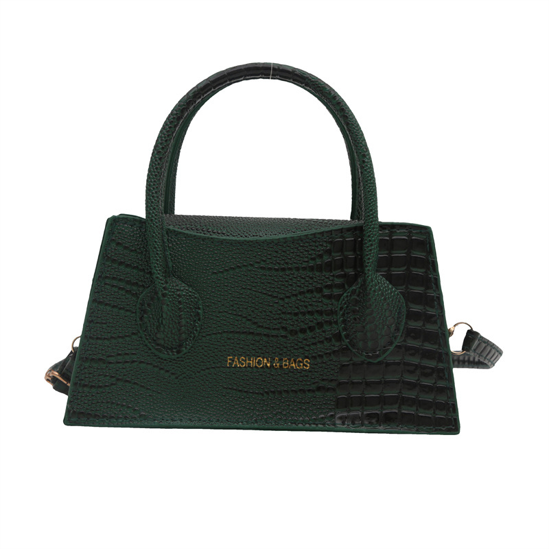 Fashion Female Shoulder Bag Alligator Pattern Small Square Bags for Women Pure Color Vintage Crossbody Bags PU Leather Handbags