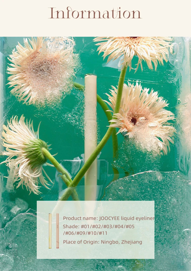 Joochee matt liquid eyeliner pen durable waterproof stain free low saturation super fine water boiled eyeliner makeup 241107