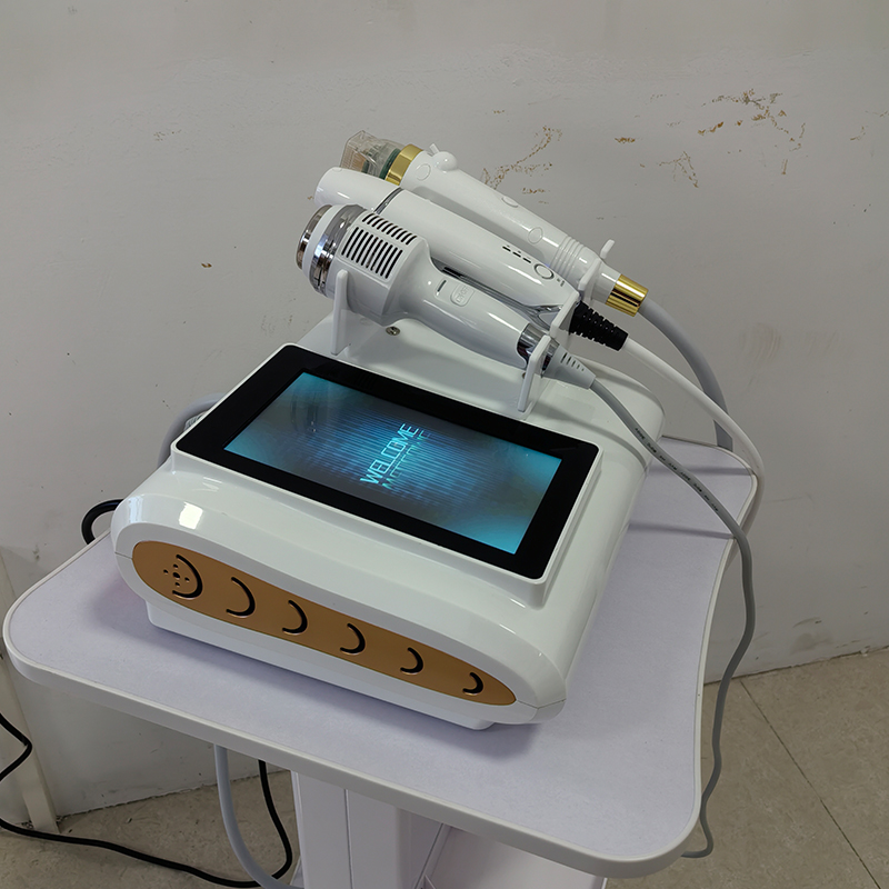 Newest 3-IN-1 Anti-Aging Microcrystal hifu Machine RF eliminating Stretch Marks micro needles beauty salon