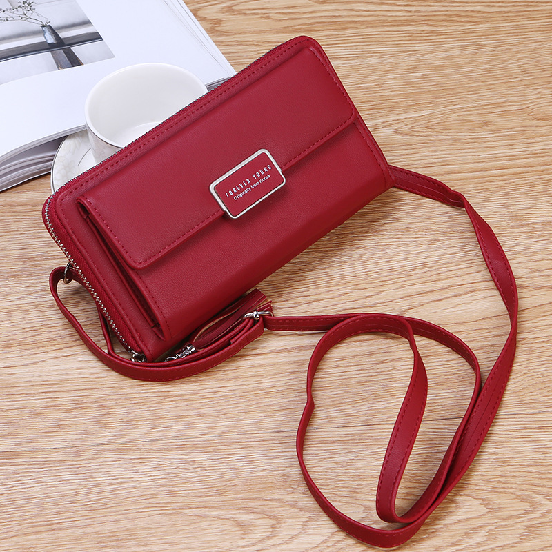 Women Long Wallets with Soft Leather Ladies Zipper Handbags Chain Bag for Female Coin Purse Girls Mobile Phone Pockets sac femme
