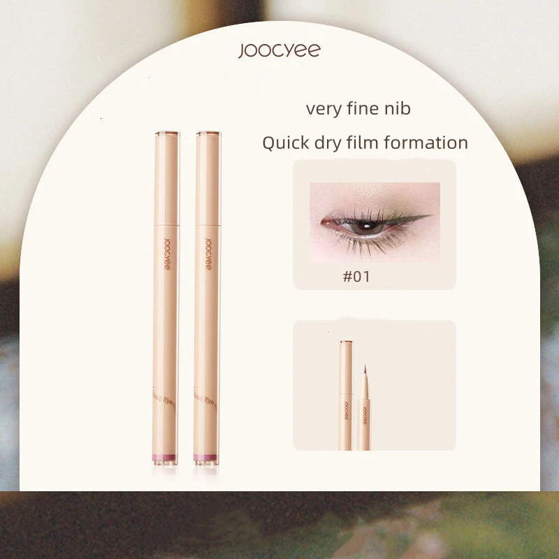 Joochee matt liquid eyeliner pen durable waterproof stain free low saturation super fine water boiled eyeliner makeup 241107