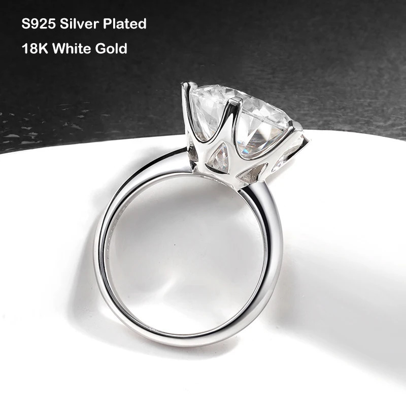 EWYA GRA Certified 0.5-10CT D Colored Silica Card Engagement Ring Womens Silver 925 Wedding Bridal Big Diamond Band 241106
