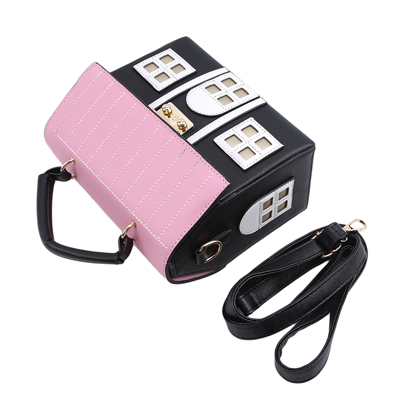 Personality House Shaped Leather Women Handbags Fashion Creative Girl Messenger Crossbody Bag Shoulder Bag Bolsa Fesmall Na