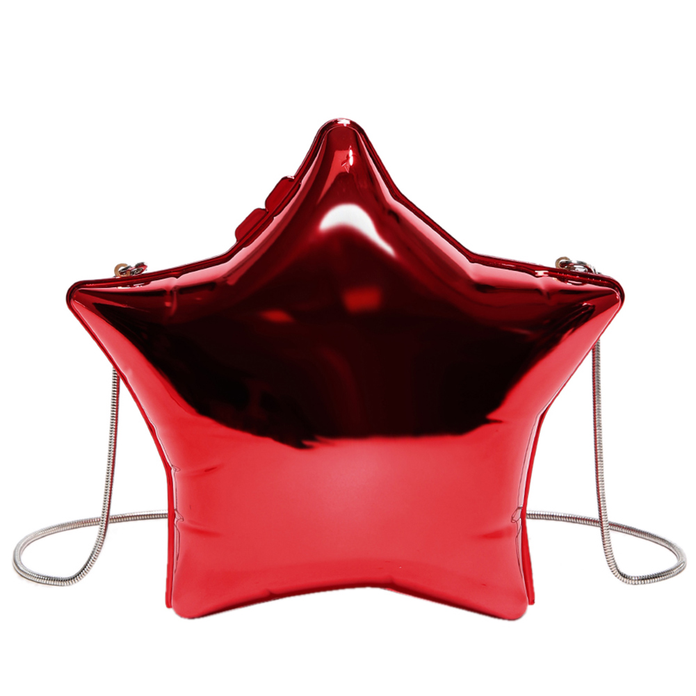 Creative Acrylic Clutch Purse with Chain Strap Star Shape Y2K Purse Cute Small Purse Trendy Crossbody Bag