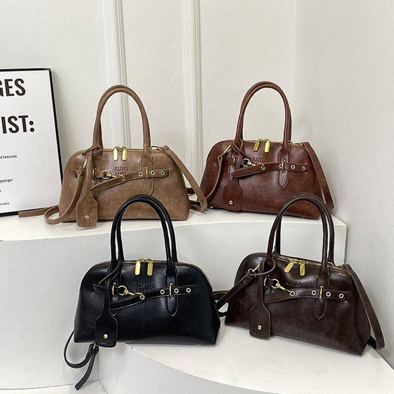 brand Designer Leather Bag High-end Feel Retro Brown Shoulder Bag Versatile Women Crossbody Bag Super Popular Handbag Shell h9QH#