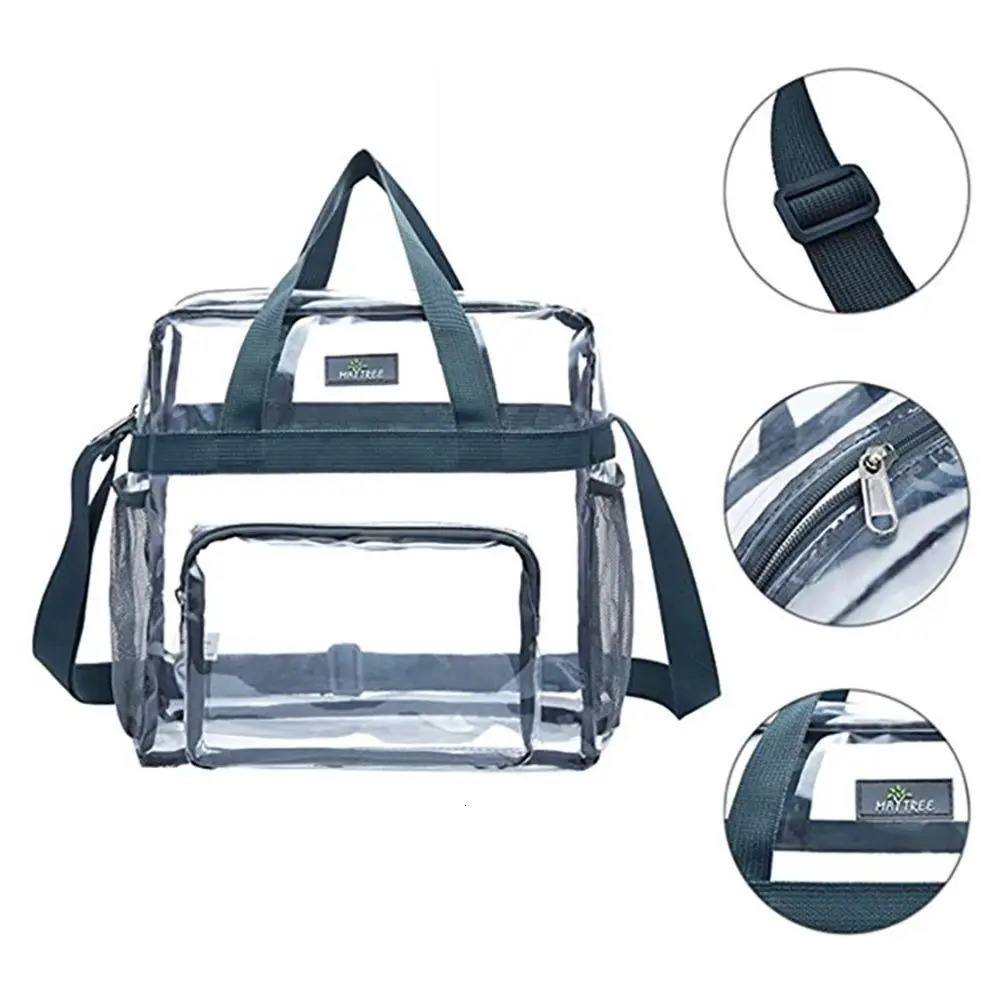 Large capacity transparent bag approved by the sports stadium PVC transparent wallet transparent cross shaped bag for use in concerts and sports festi
