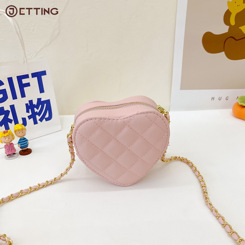 Cute Mini Luxury Heart Shaped Crossbody Bags For Women Girls Princess Coin Change Purse Chain Trend Shoulder Crossbody Bag