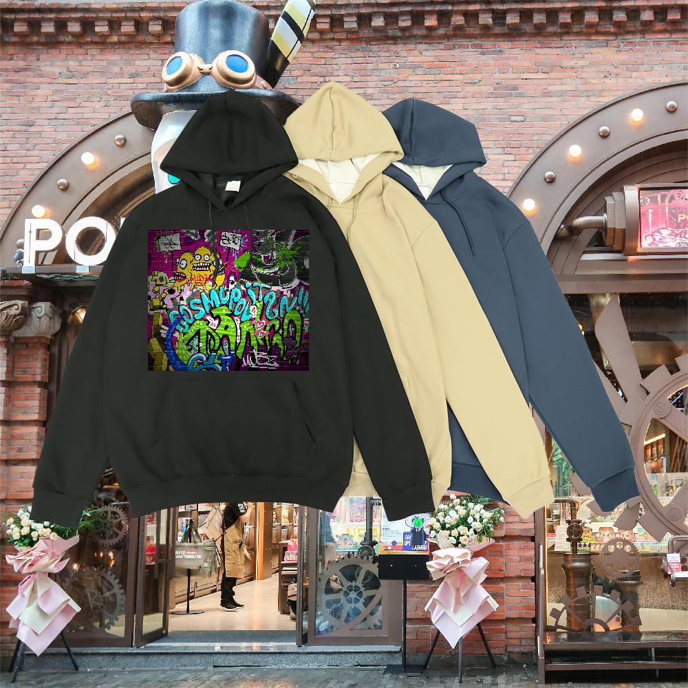 DIY Men Hoodie Hooded Collar Comfortable Men's Hooded Sweatshirt US Plus Size Clothes Hoodie Anime Printing Street 350g Cotton