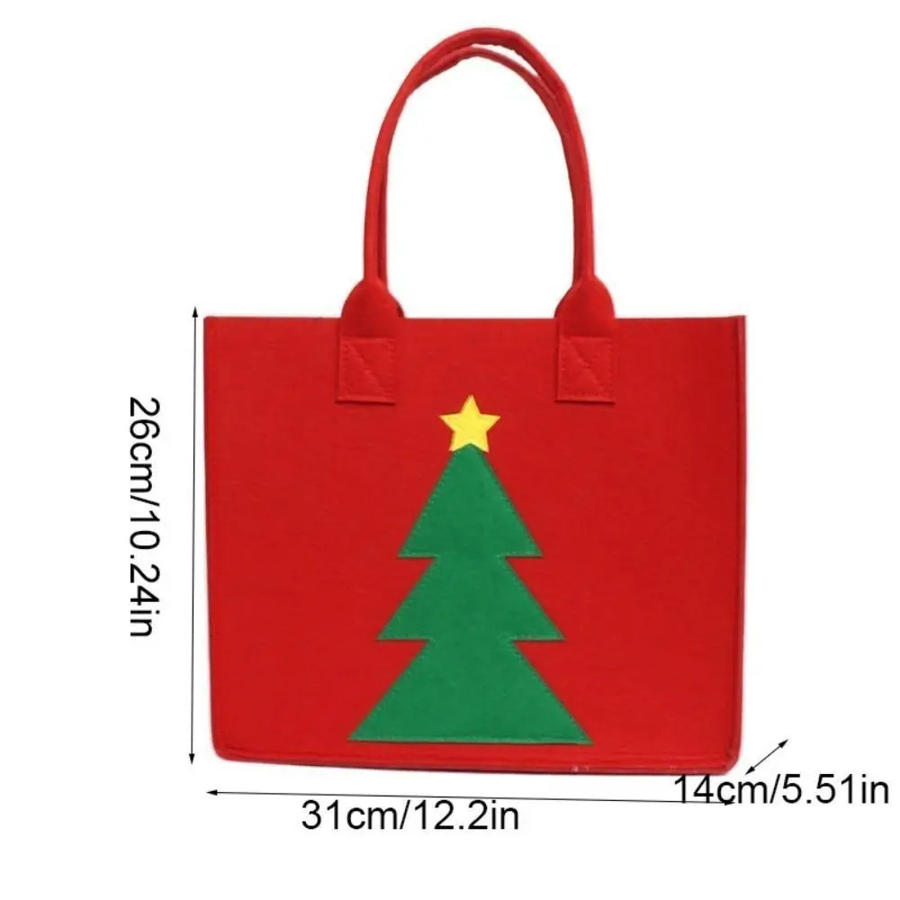 felt handbag Christmas tree cartoon handbag large capacity candy bag 241107