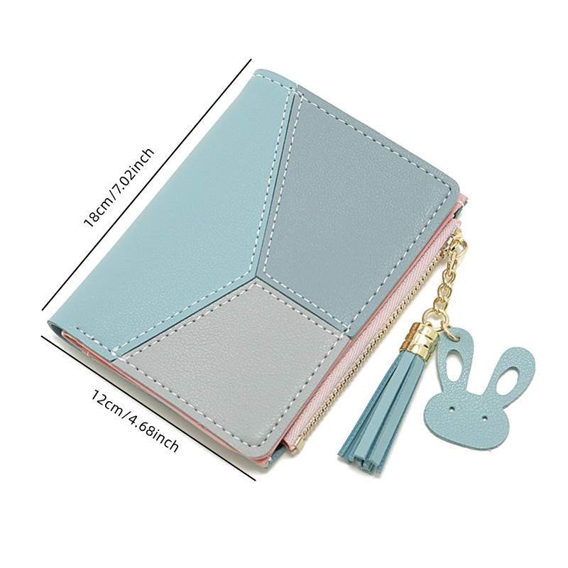 Fashion Zipper Wallets Women's Purses Handbags Coin Purse Cards Holder PU Wallet Case Bagt Wallet Tassel Multi-card Coin Purse